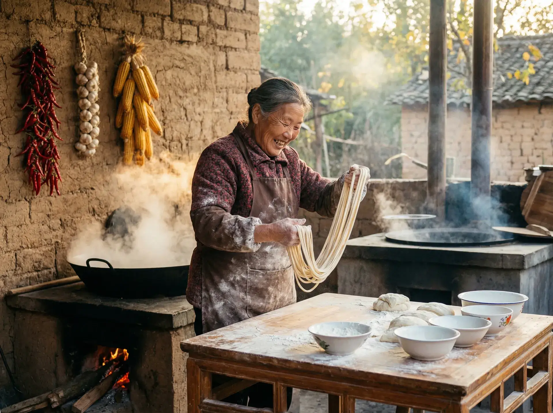 农家大嫂手擀面 - 与尤物老师同居 乡村美食